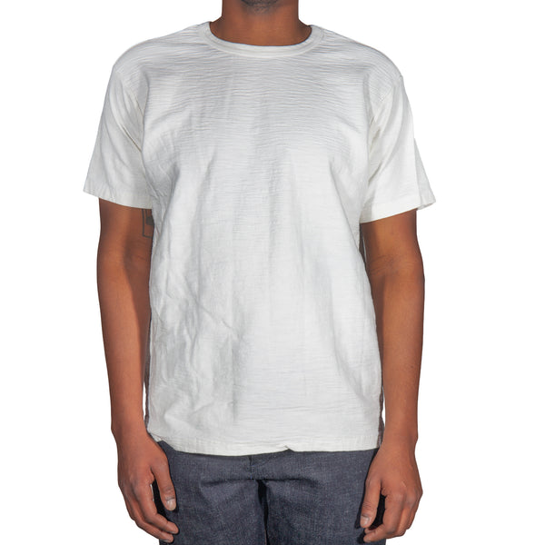 model wearing tee