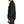 Person wearing a black speckled shirt on a white background
