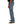 Person wearing blue striped pants on a white background