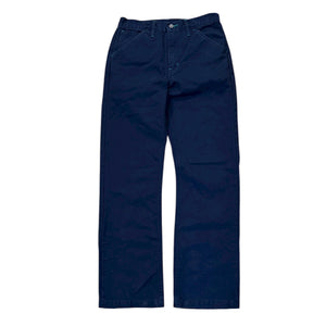 Navy blue pants on a white background