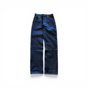 Pair of blue jeans on a white background