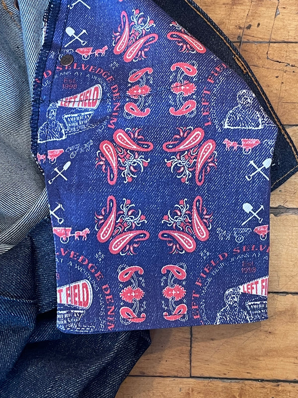 Chelsea Vidalia Mills 14 oz Indigo Selvedge(last of the dark blue indigo run)
