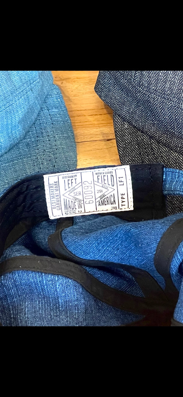 Natural Indigo hand loomed Engineer cap