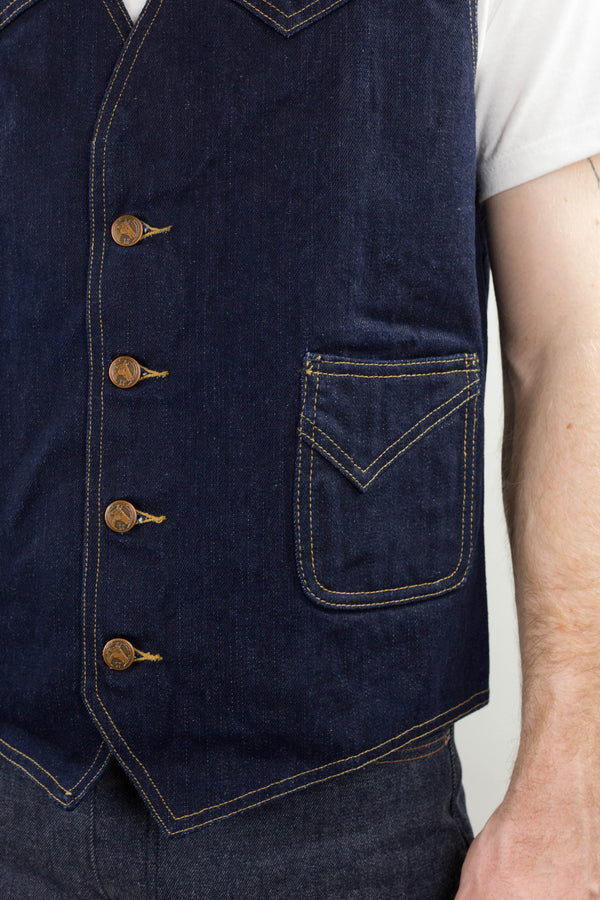 15 oz Yoshiwa Mills Denim Western Vest