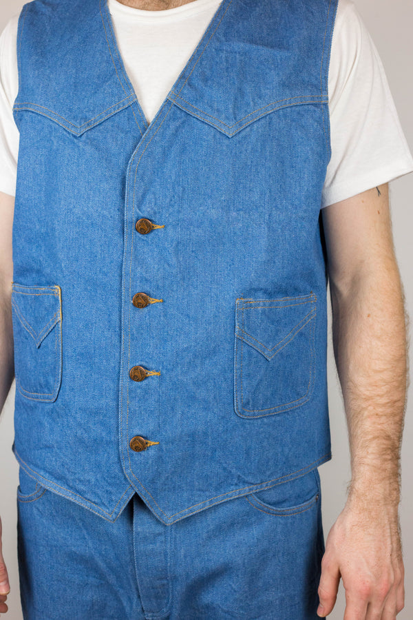 14 oz Mt Vernon Mills Rodeo Denim Western Vest