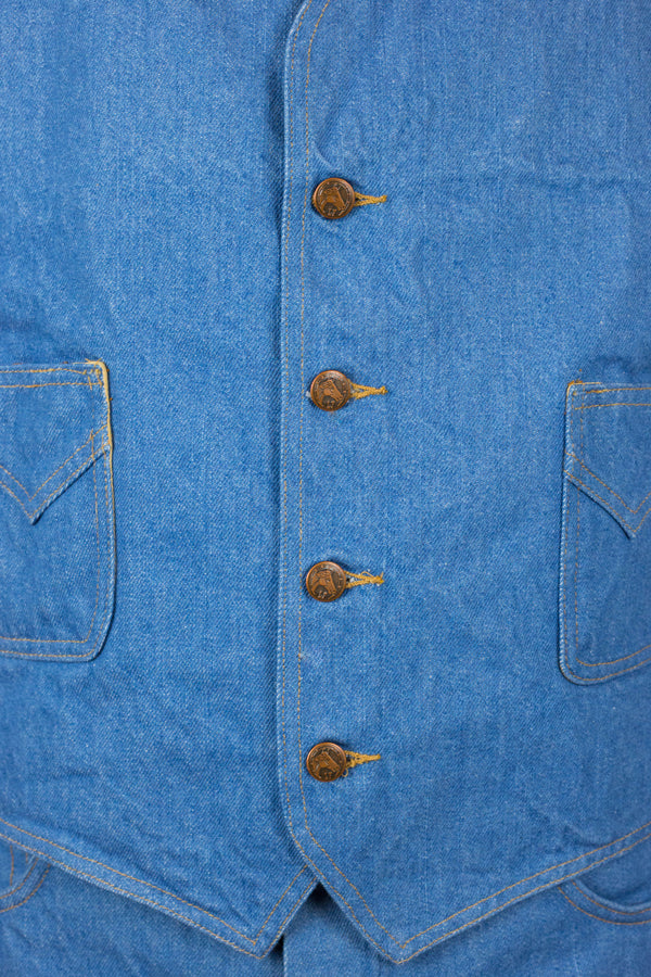 14 oz Mt Vernon Mills Rodeo Denim Western Vest