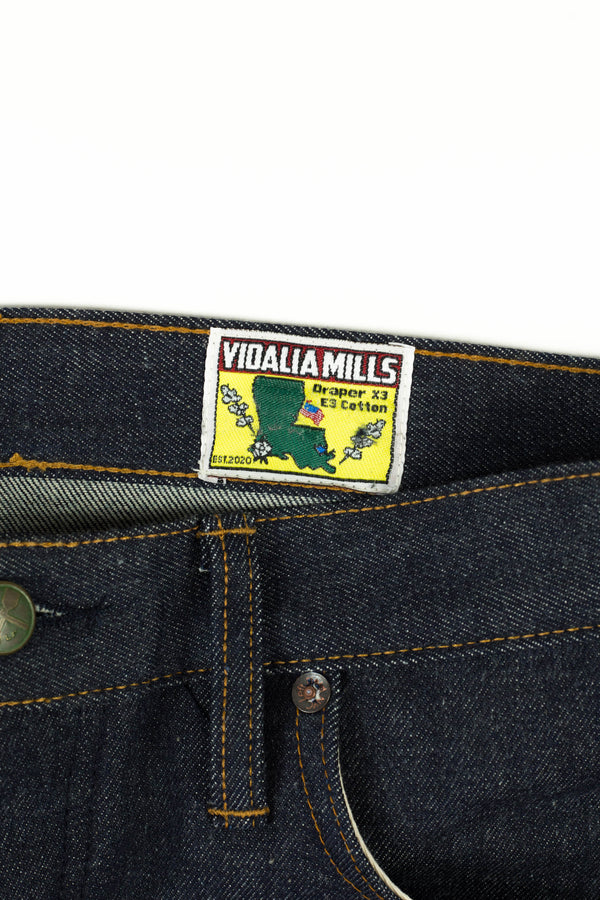 Smokestacks Vidalia Mills 14 oz Indigo Selvedge (last of the dark blue indigo run)