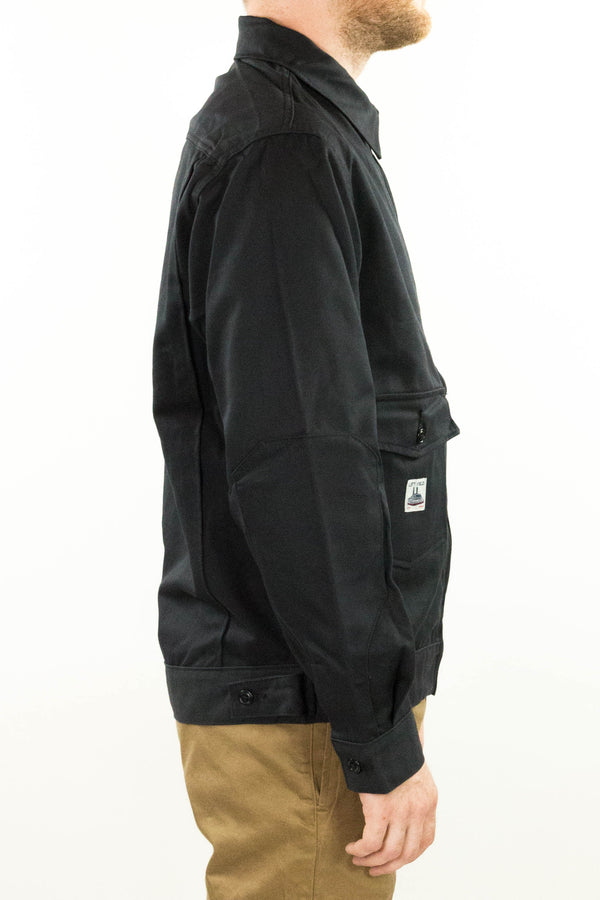 WORK UNIFORM Greaser Garage Jacket - Black 9 oz Twill