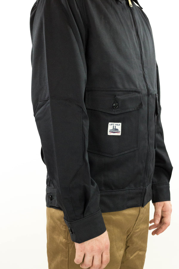 WORK UNIFORM Greaser Garage Jacket - Black 9 oz Twill
