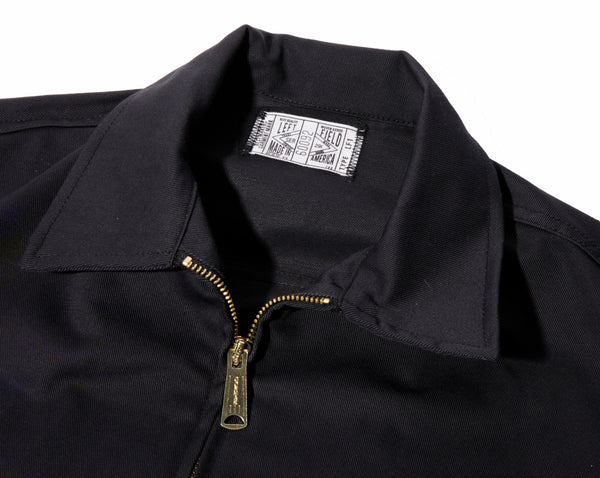 WORK UNIFORM Greaser Garage Jacket - Black 9 oz Twill
